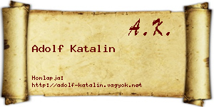 Adolf Katalin névjegykártya